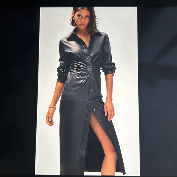 Zara Dresses & Skirts - Zara Faux Leather Dress.